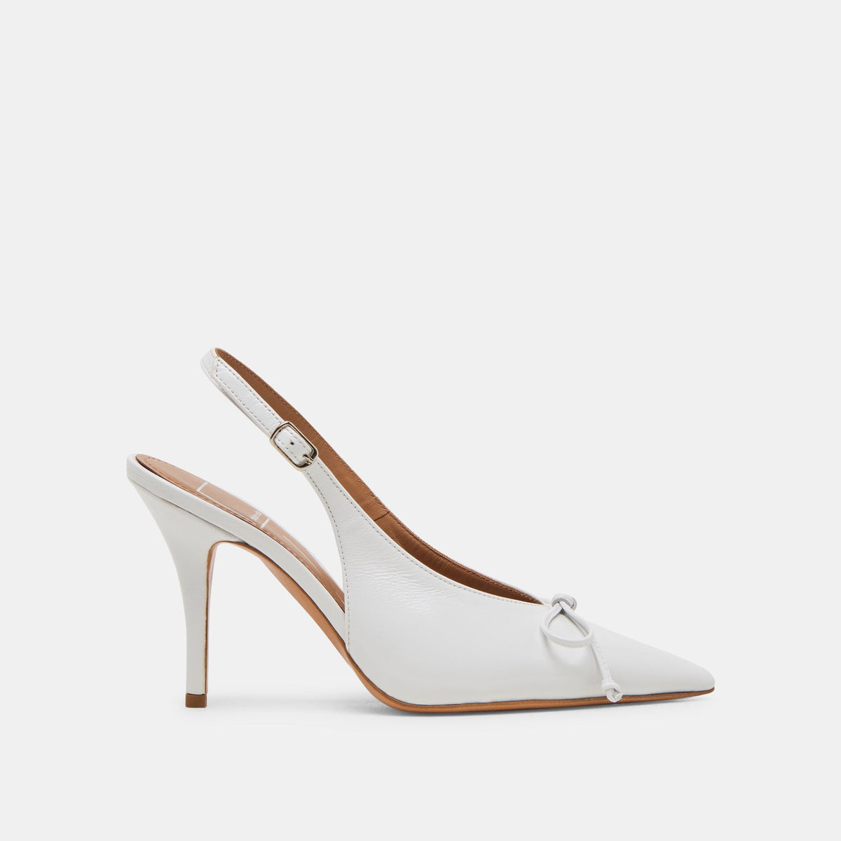 GEENA HEELS WHITE LEATHER | Dolce Vita