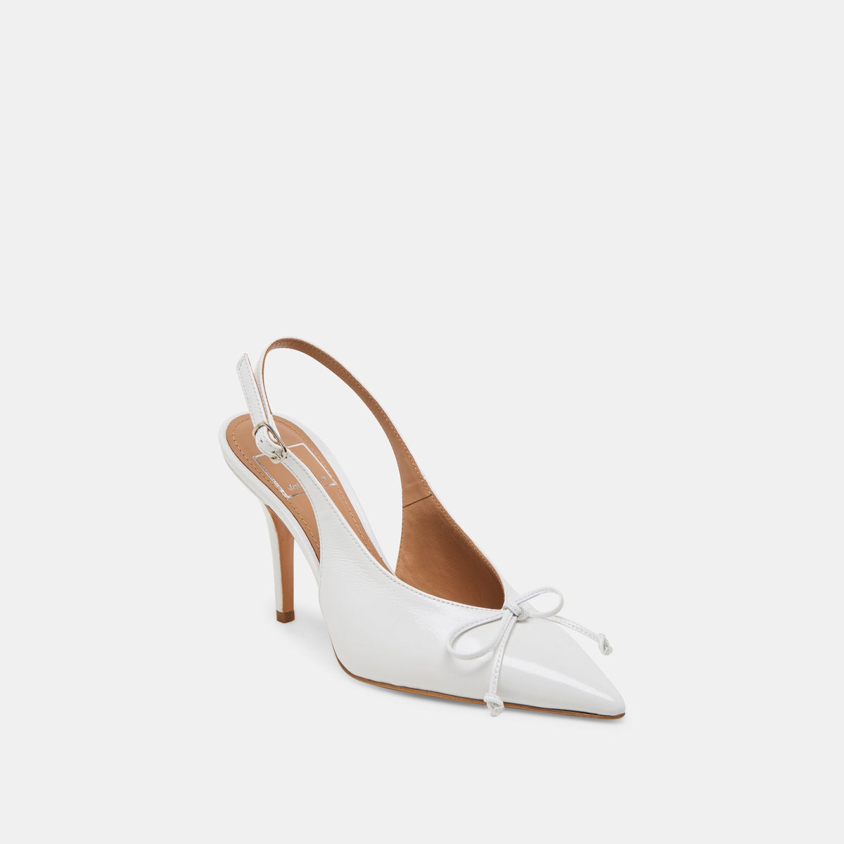 GEENA HEELS WHITE LEATHER | Dolce Vita