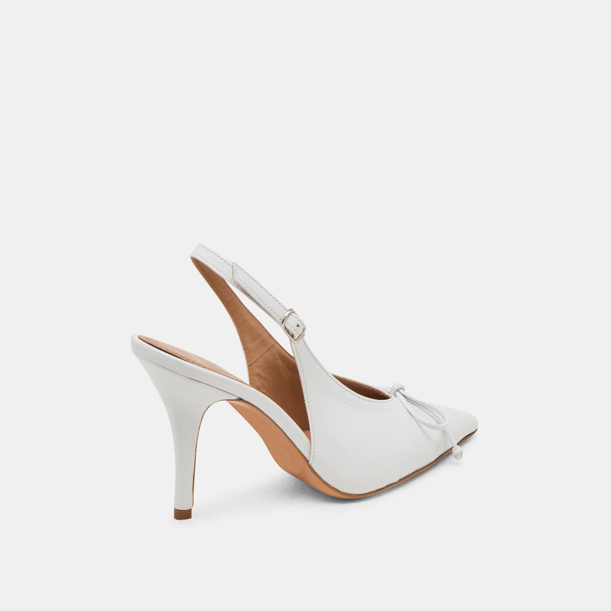 GEENA HEELS WHITE LEATHER | Dolce Vita