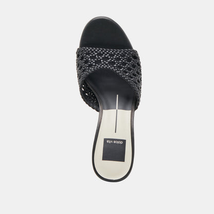 MARGOE HEELS BLACK WOVEN STELLA | Dolce Vita