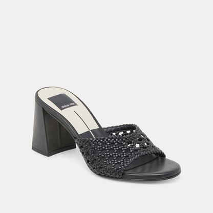 MARGOE HEELS BLACK WOVEN STELLA | Dolce Vita