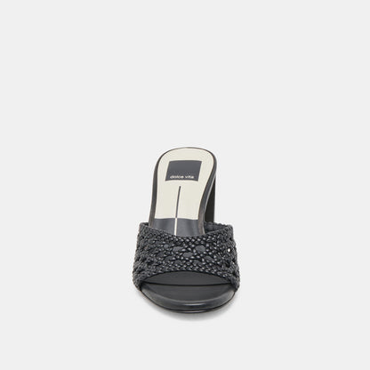 MARGOE HEELS BLACK WOVEN STELLA | Dolce Vita
