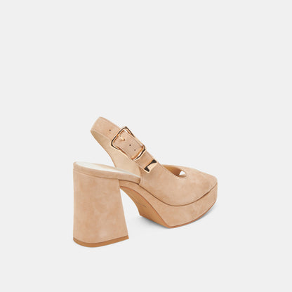 FLORES HEELS BAMBOO SUEDE | Dolce Vita