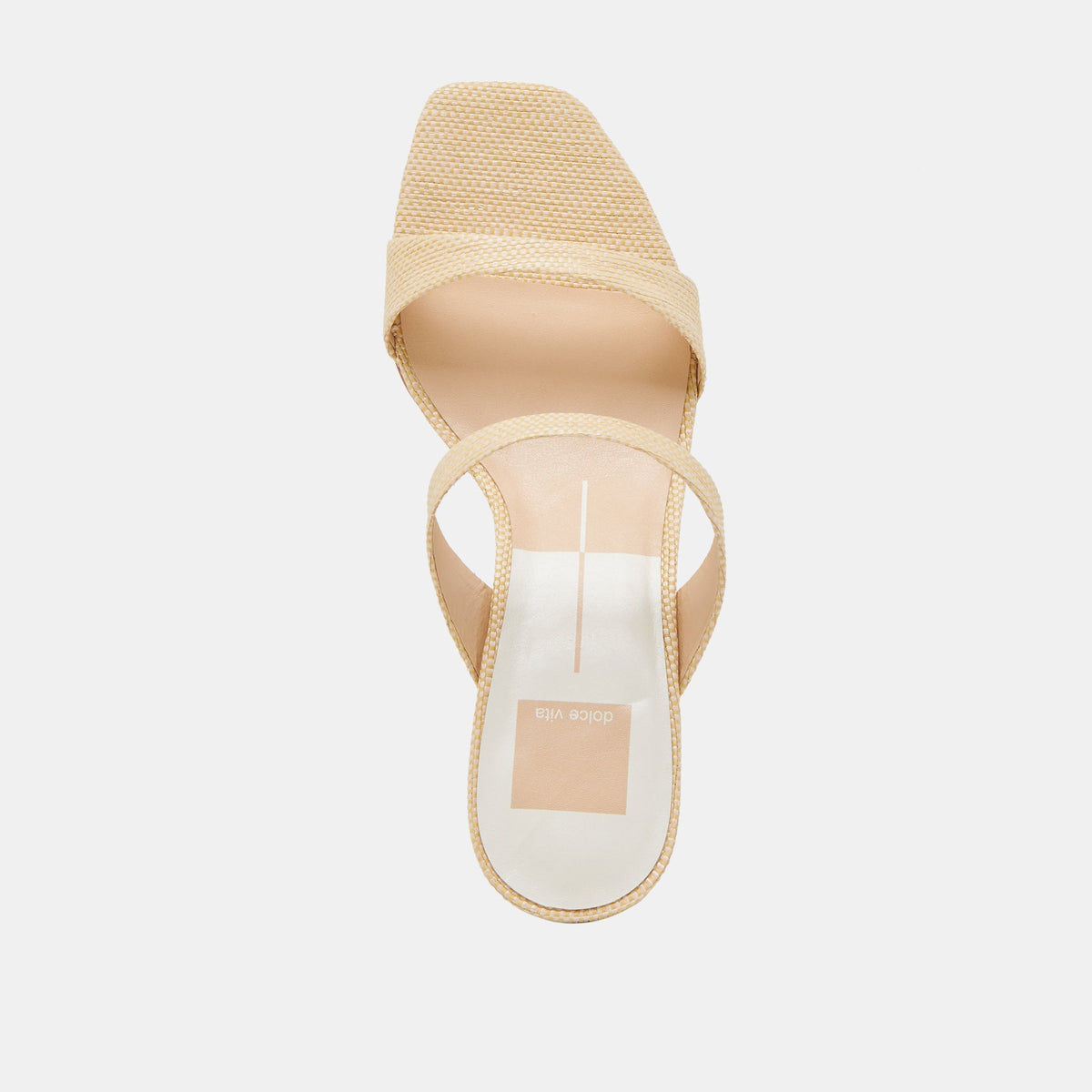 Genora Lt Natural Woven Raffia Heels | Dolce Vita