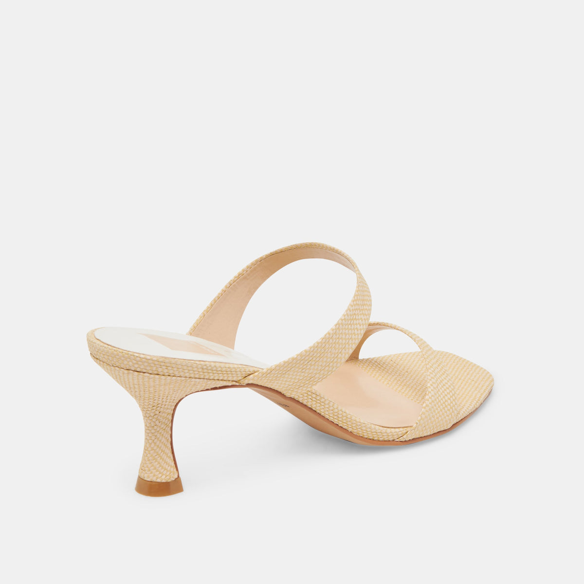 Genora Lt Natural Woven Raffia Heels | Dolce Vita