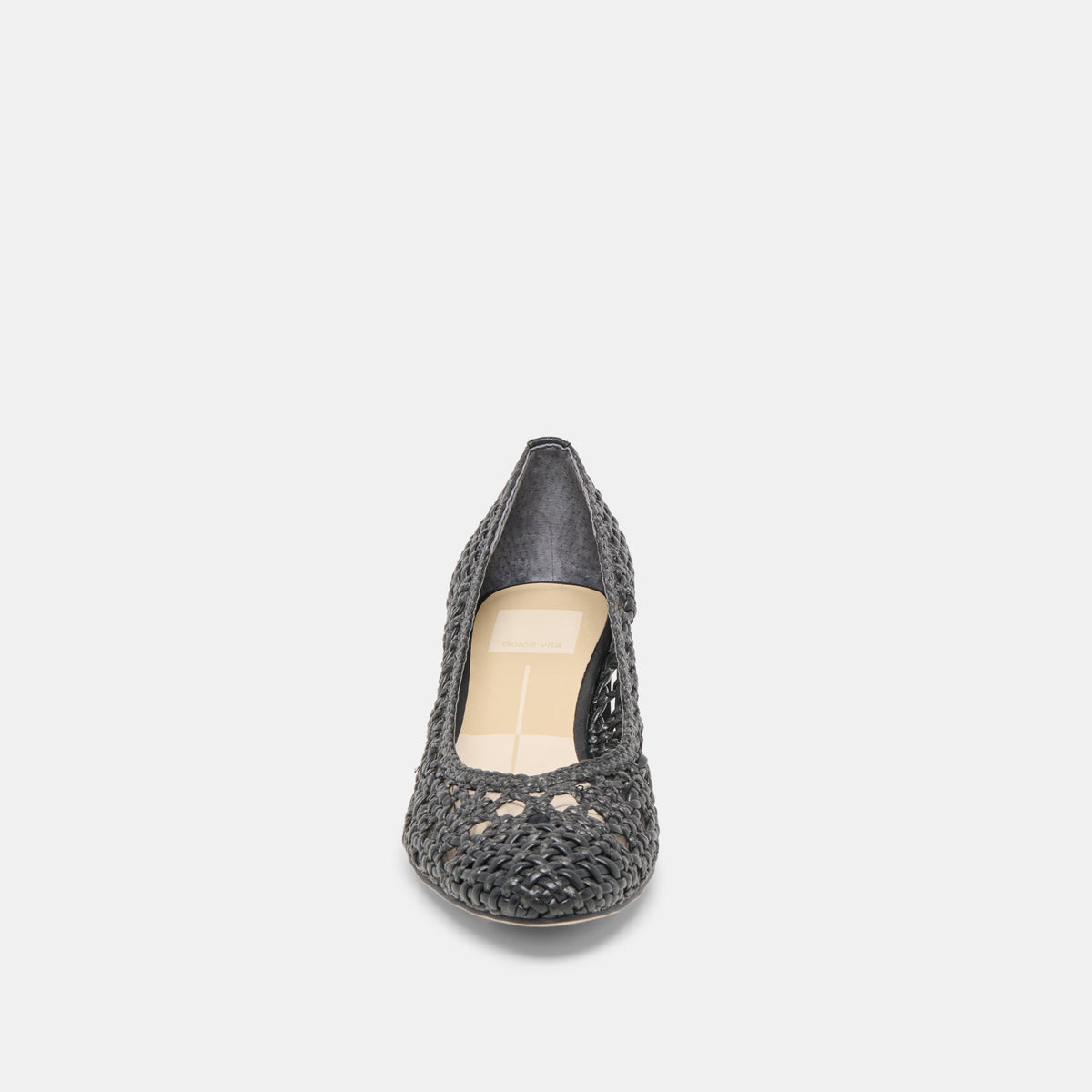 Lula Black Woven Raffia Heels | Dolce Vita