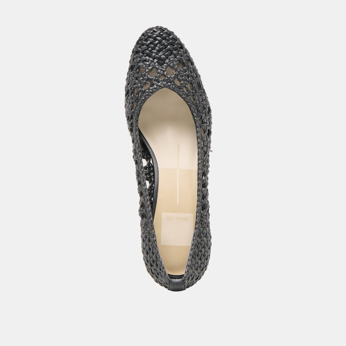 Lula Black Woven Raffia Heels | Dolce Vita
