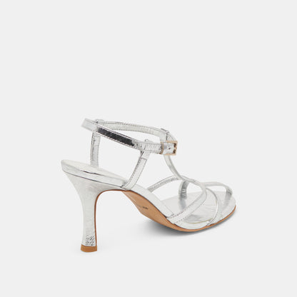 LIANE HEELS SILVER DISTRESSED LEATHER | Dolce Vita