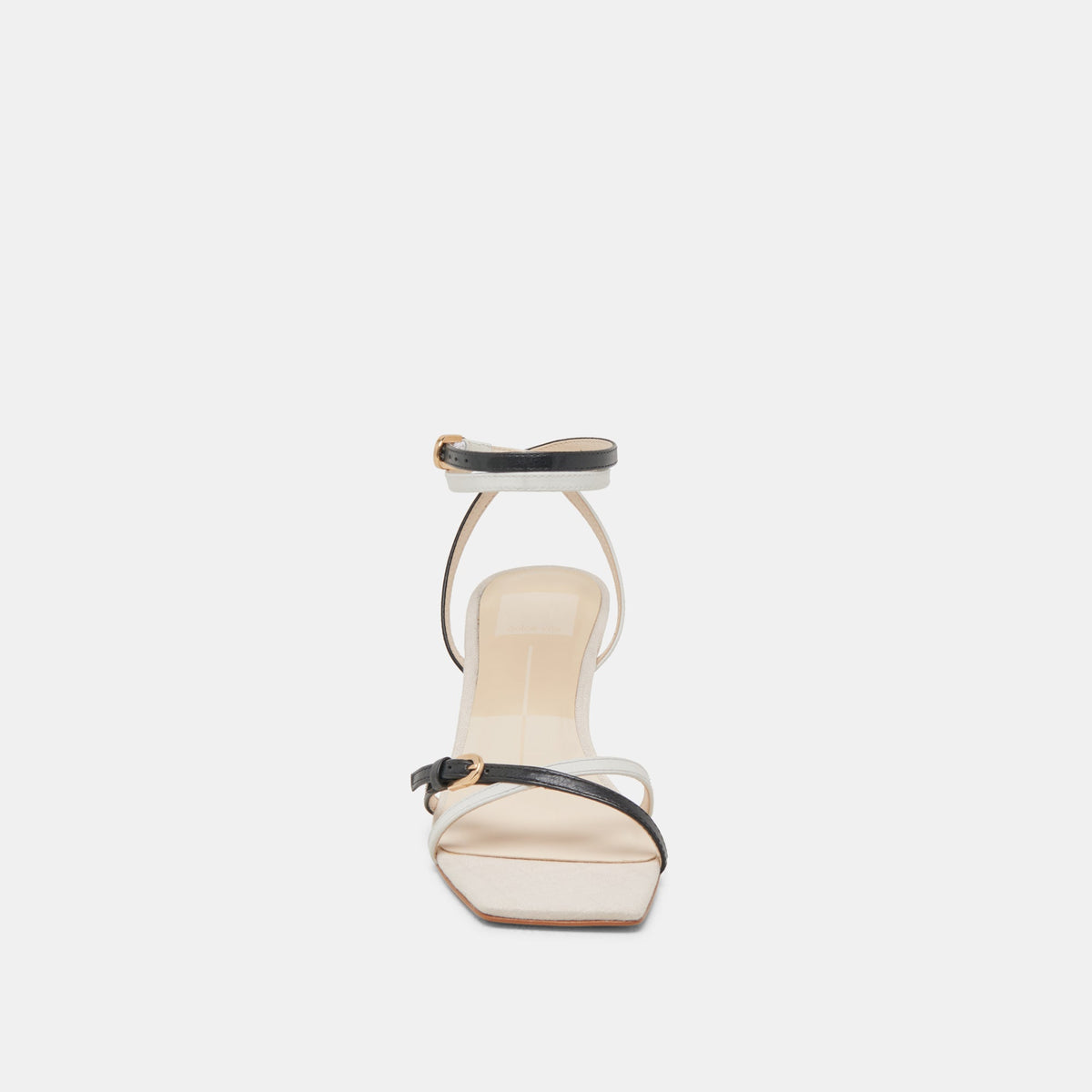 BAMBY HEELS WHITE BLACK LEATHER | Dolce Vita
