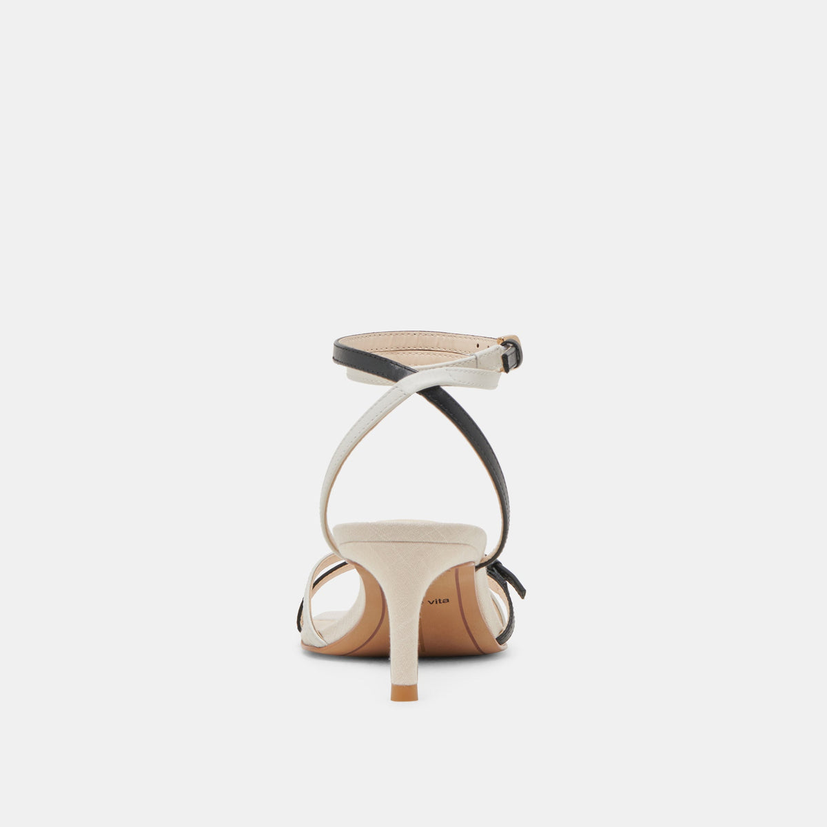 BAMBY HEELS WHITE BLACK LEATHER | Dolce Vita