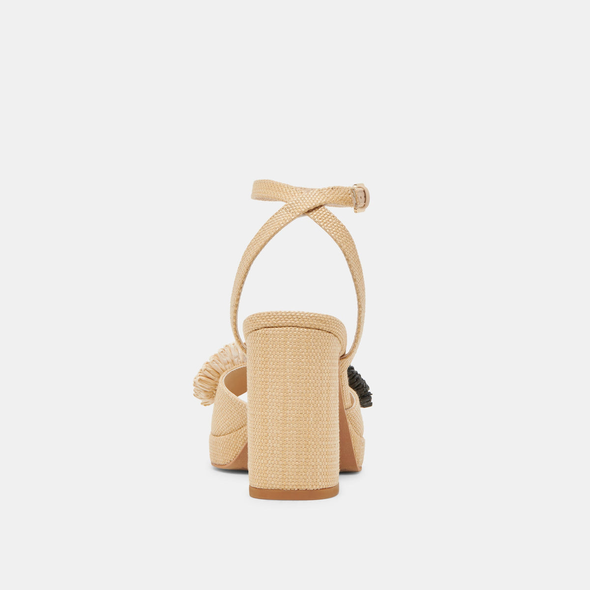 OLIVEA HEELS BLACK NATURAL RAFFIA | Dolce Vita