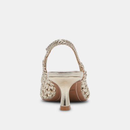 OLYMPA HEELS LIGHT GOLD METALLIC STELLA | Dolce Vita