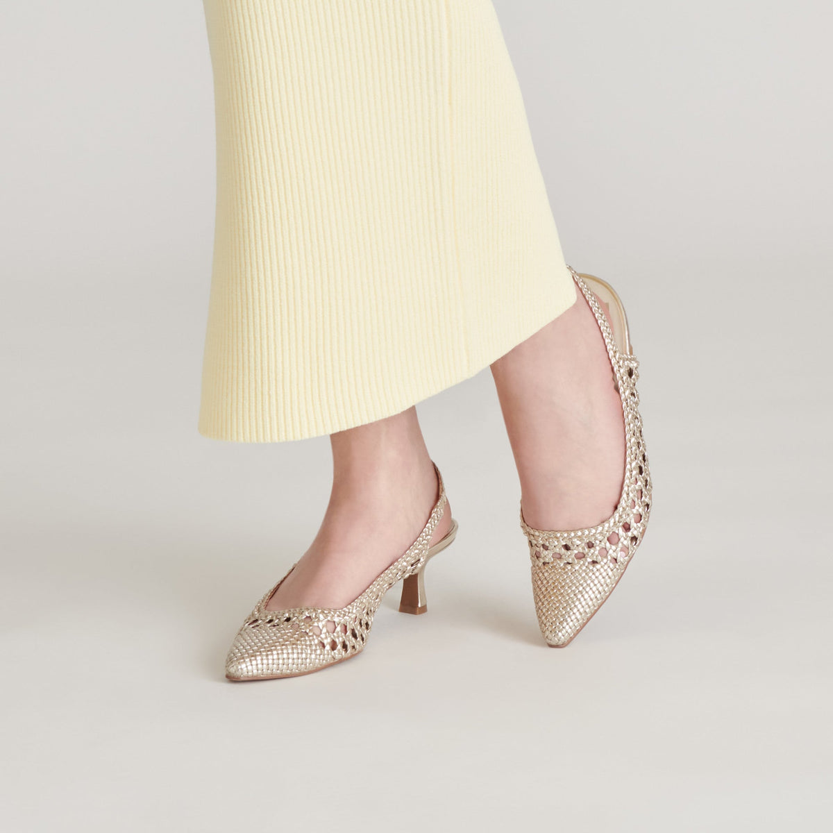 OLYMPA HEELS LIGHT GOLD METALLIC STELLA | Dolce Vita