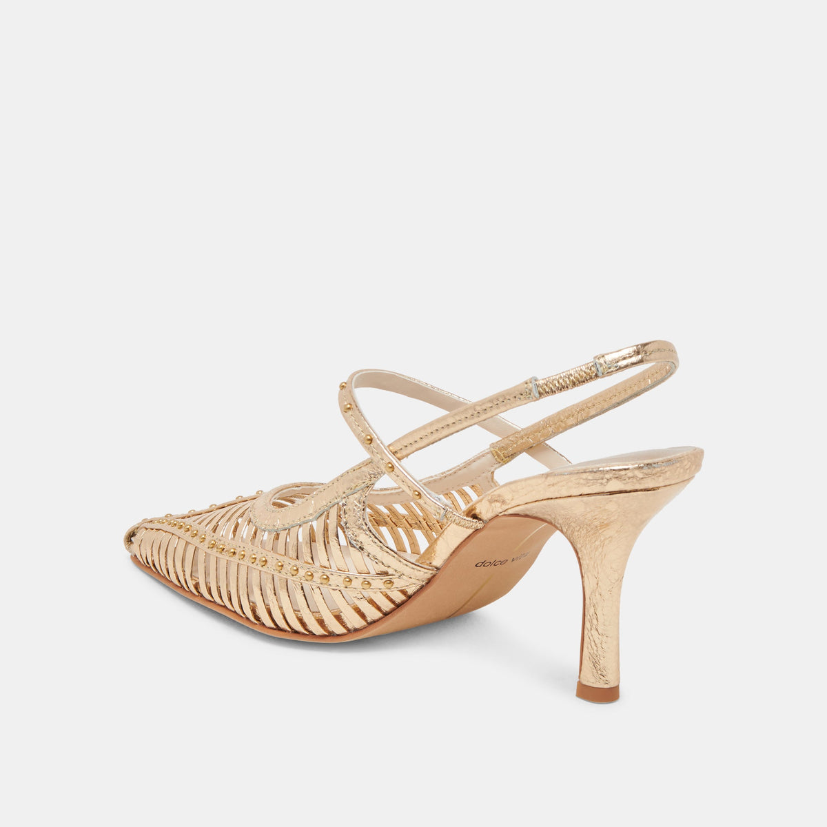 HENSAL HEELS GOLD DISTRESSED LEATHER | Dolce Vita