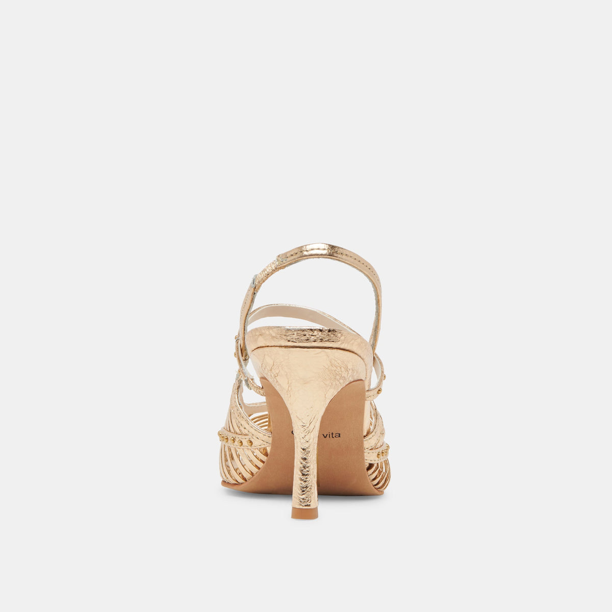 HENSAL HEELS GOLD DISTRESSED LEATHER | Dolce Vita