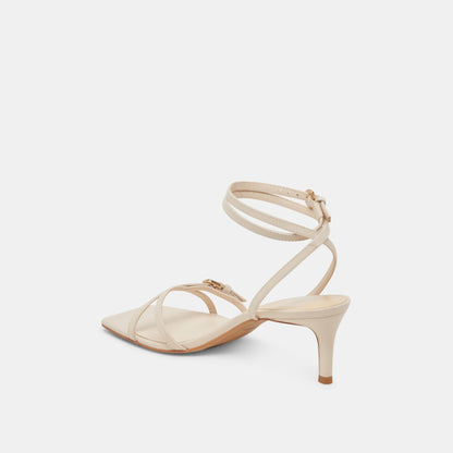 BAMBY HEELS BONE LEATHER | Dolce Vita