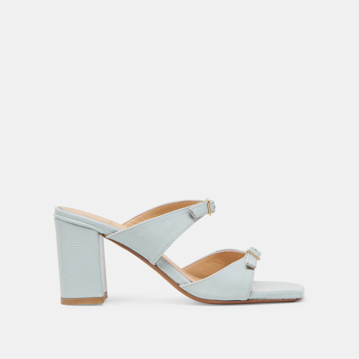 SHANE HEELS ICE BLUE CRINKLE PATENT | Dolce Vita