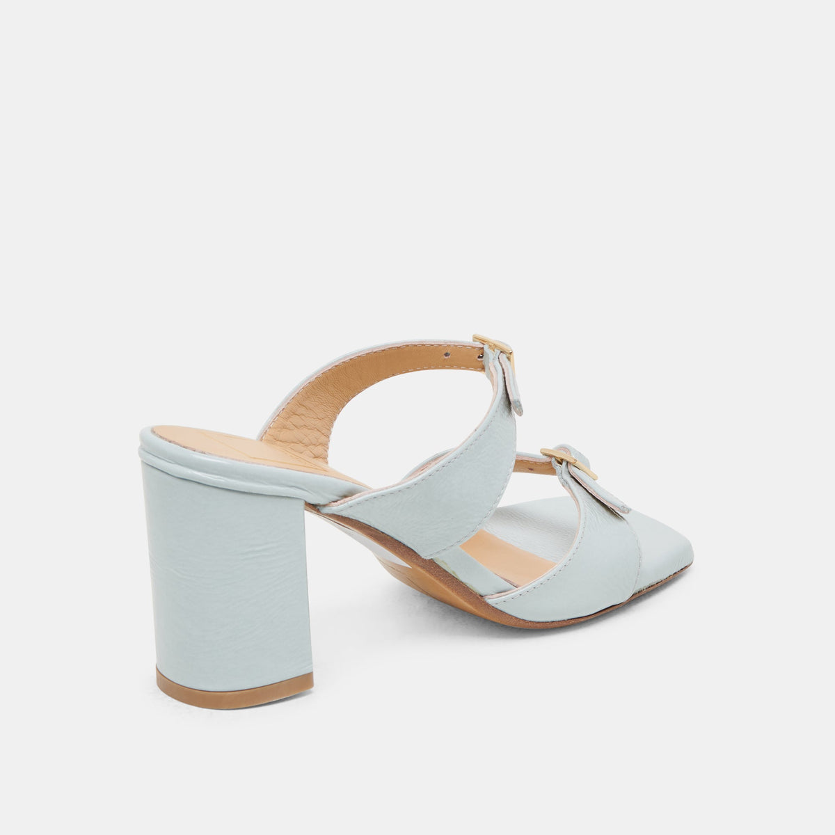 SHANE HEELS ICE BLUE CRINKLE PATENT | Dolce Vita