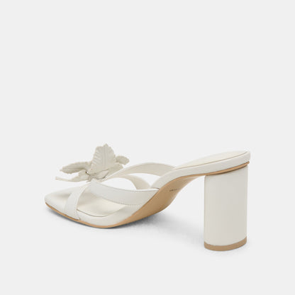 Nikil White Leather Heels | Dolce Vita