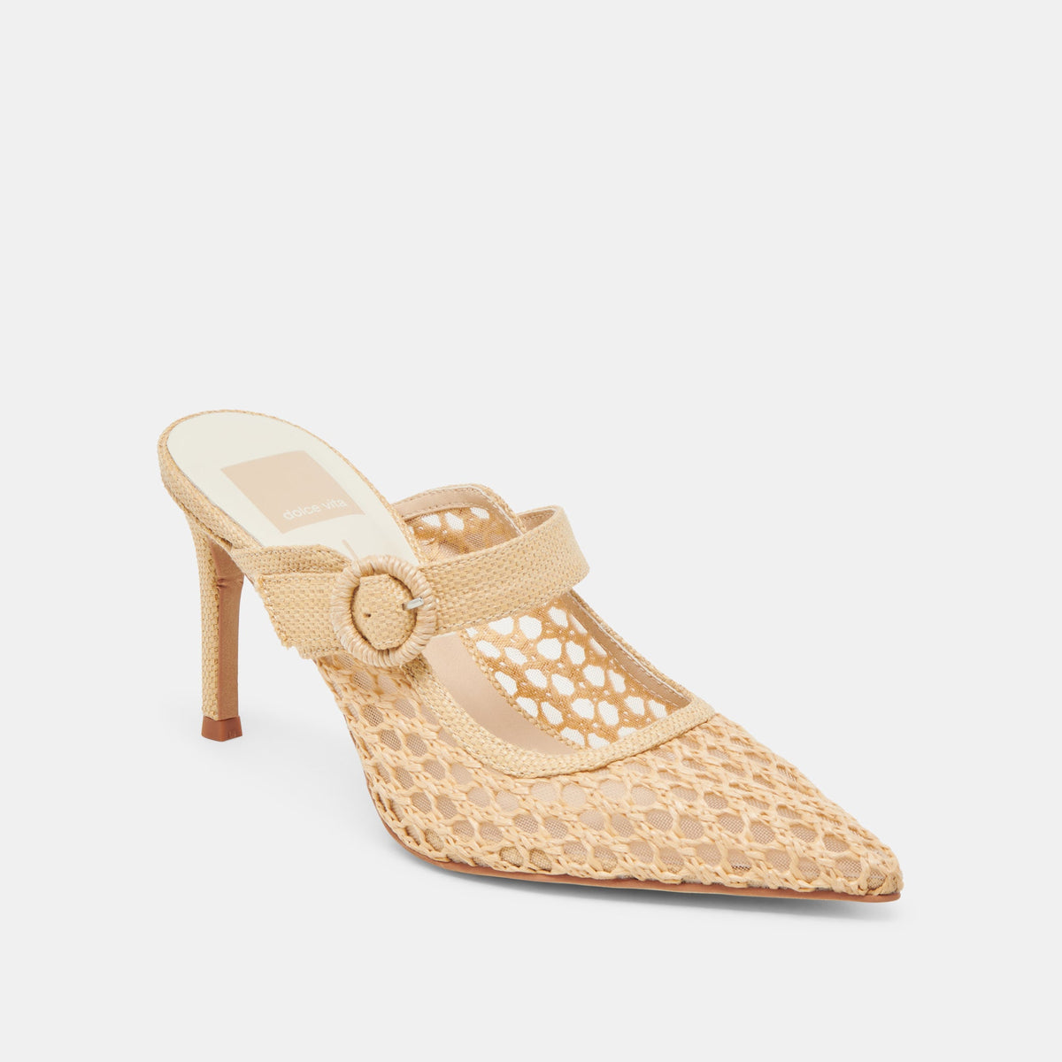 KEEKEE HEELS LT NATURAL WOVEN RAFFIA | Dolce Vita