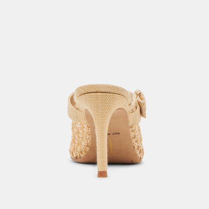 KEEKEE HEELS LT NATURAL WOVEN RAFFIA | Dolce Vita