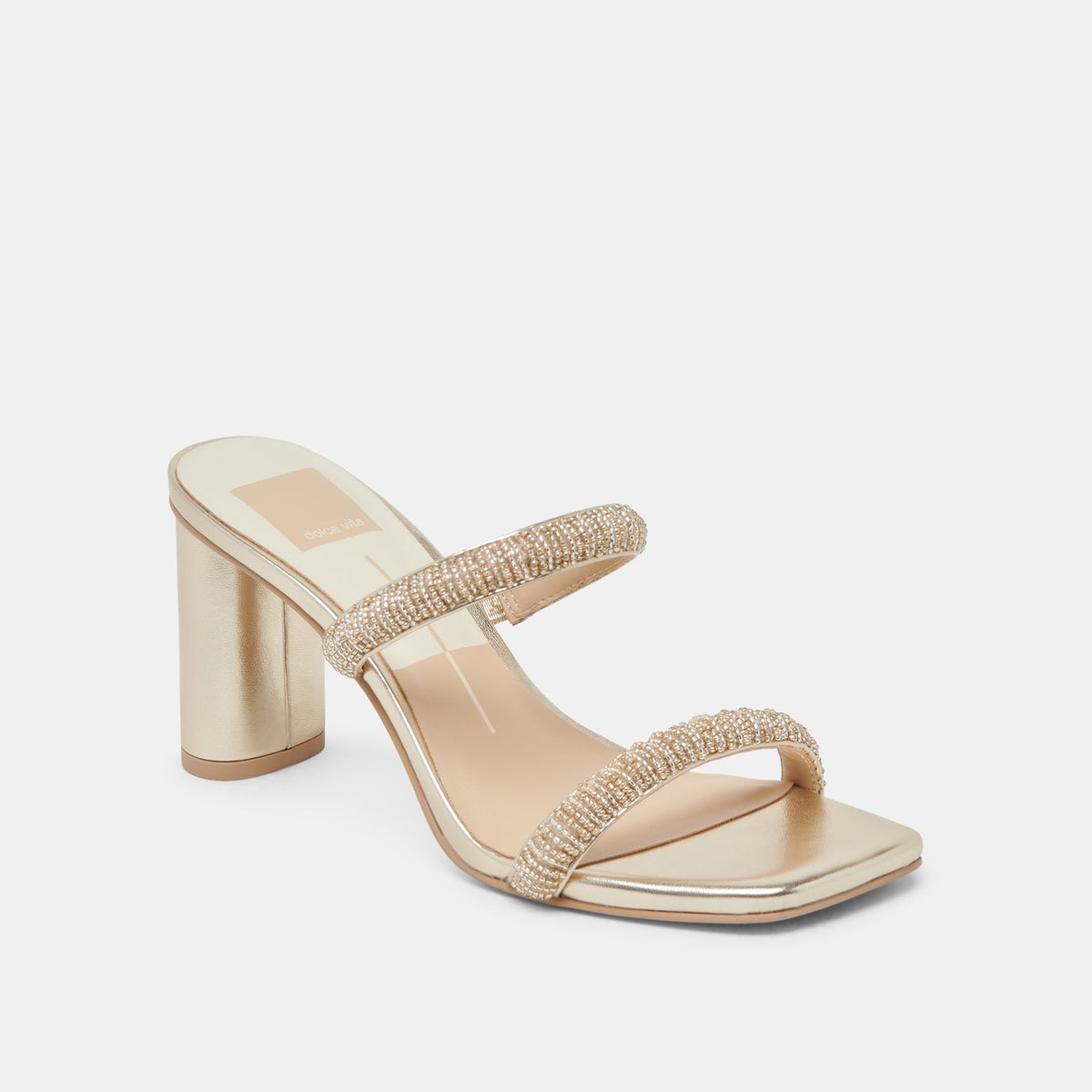 NOLAH HEELS GOLD MULTI BEADS | Dolce Vita