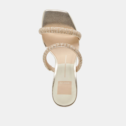 NOLAH HEELS GOLD MULTI BEADS | Dolce Vita