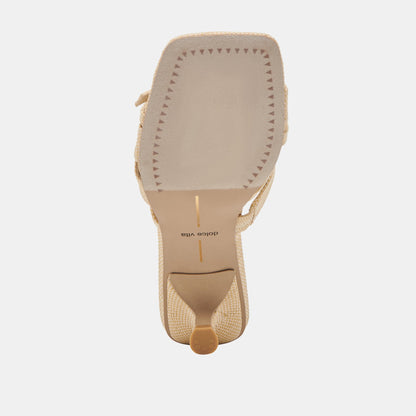 BRYANT HEELS NATURAL WOVEN RAFFIA | Dolce Vita