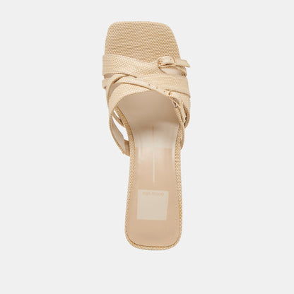 BRYANT HEELS NATURAL WOVEN RAFFIA | Dolce Vita