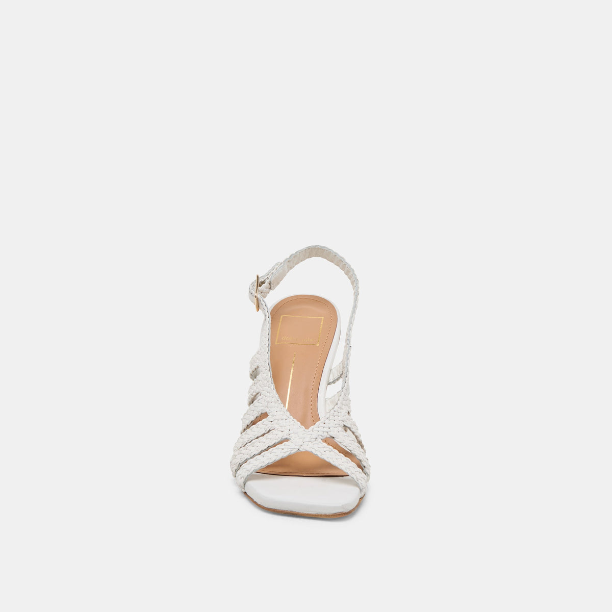 SICILY HEELS WHITE WOVEN LEATHER | Dolce Vita