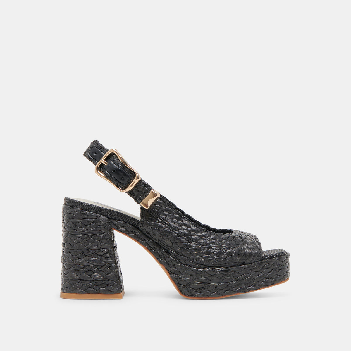 FLORES HEELS ONYX RAFFIA | Dolce Vita
