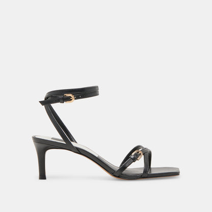 BAMBY HEELS BLACK LEATHER | Dolce Vita