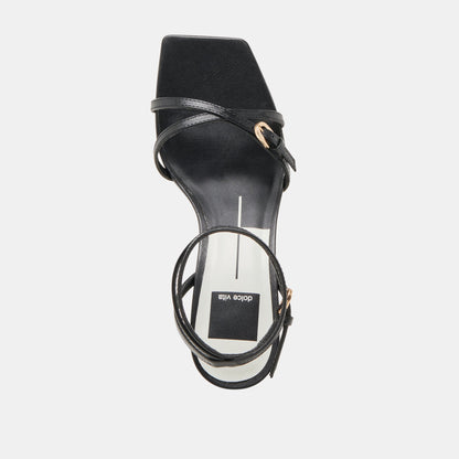 BAMBY HEELS BLACK LEATHER | Dolce Vita