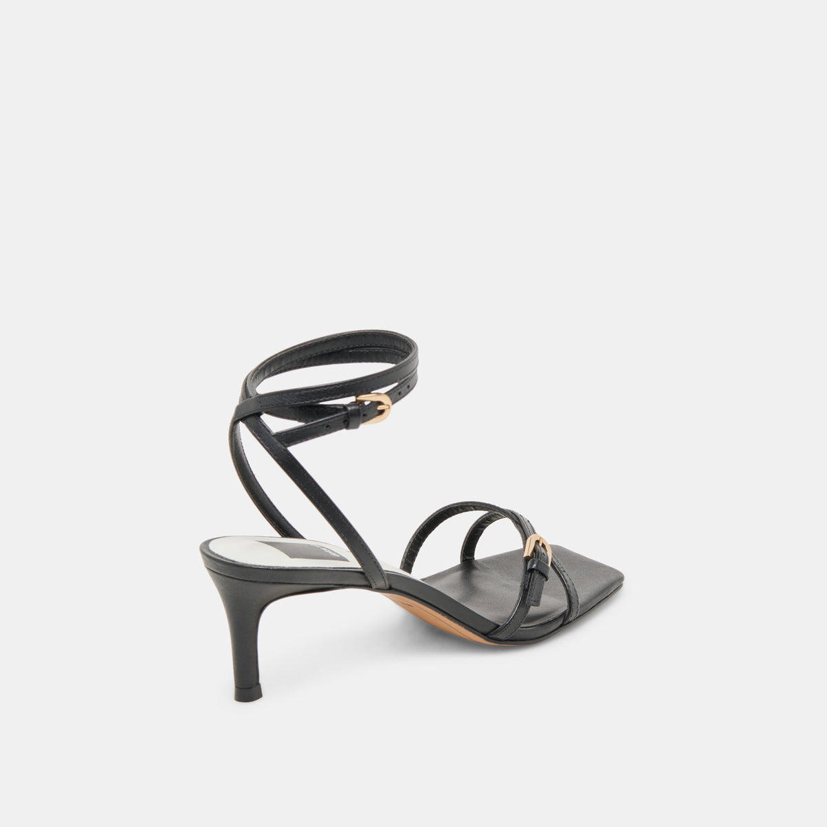 BAMBY HEELS BLACK LEATHER | Dolce Vita