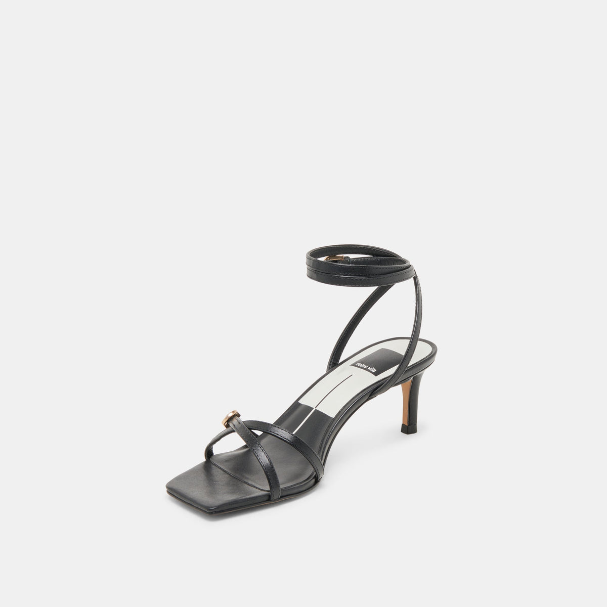 BAMBY HEELS BLACK LEATHER | Dolce Vita