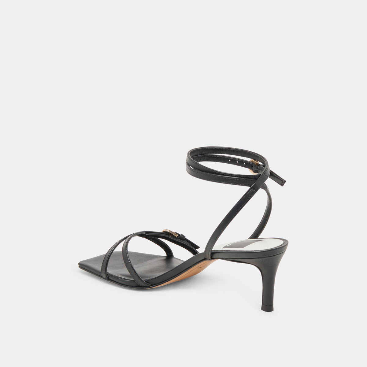 BAMBY HEELS BLACK LEATHER | Dolce Vita