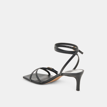BAMBY HEELS BLACK LEATHER | Dolce Vita