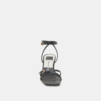 BAMBY HEELS BLACK LEATHER | Dolce Vita