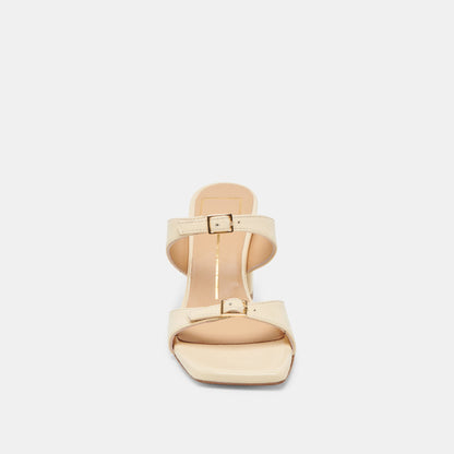SHANE HEELS LIGHT YELLOW CRINKLE PATENT | Dolce Vita