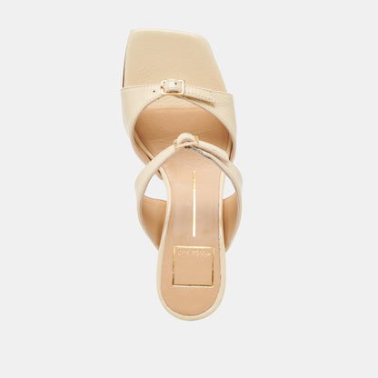 SHANE HEELS LIGHT YELLOW CRINKLE PATENT | Dolce Vita