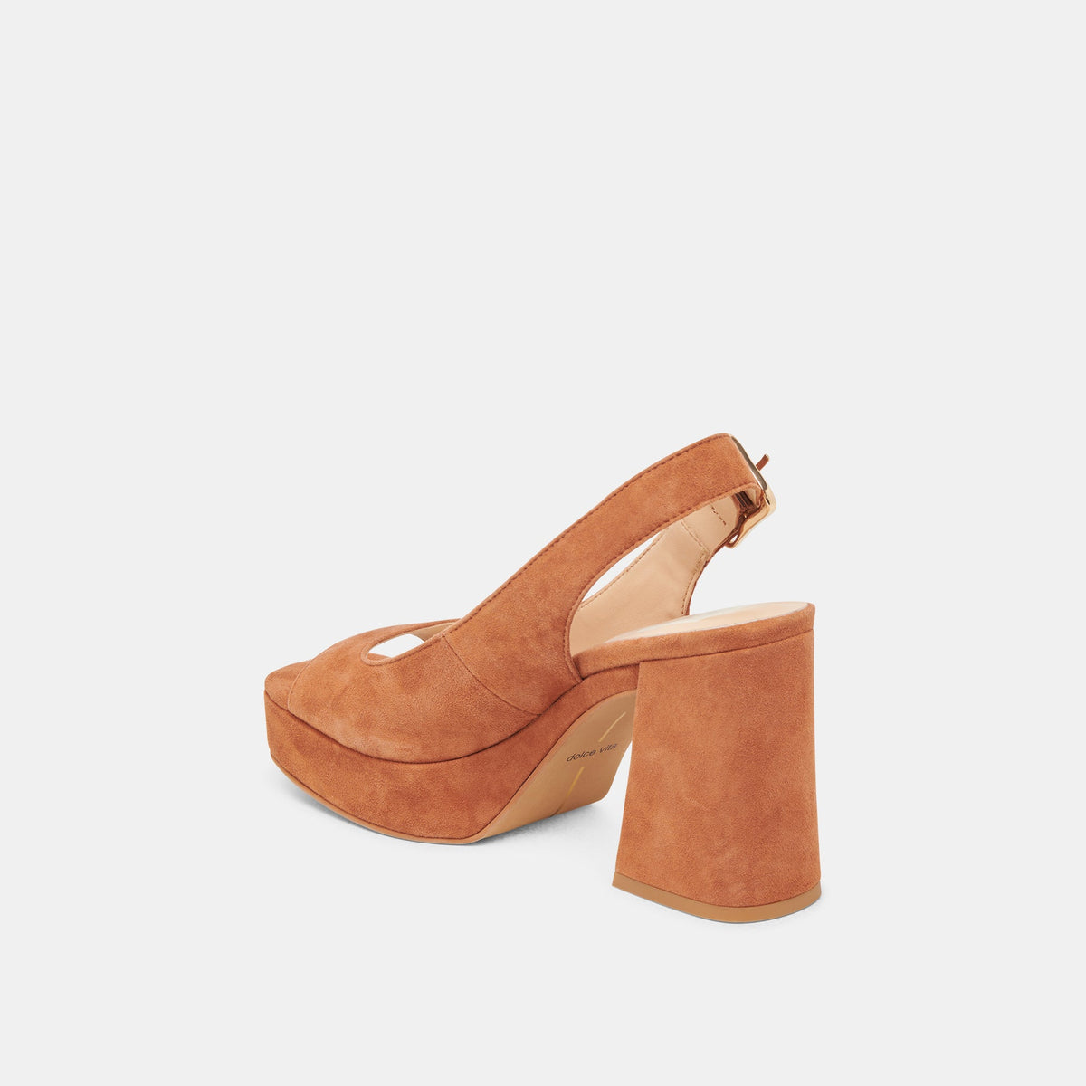 FLORES HEELS CARAMEL SUEDE | Dolce Vita
