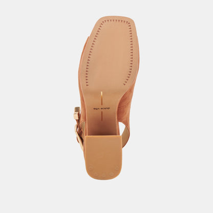 FLORES HEELS CARAMEL SUEDE | Dolce Vita