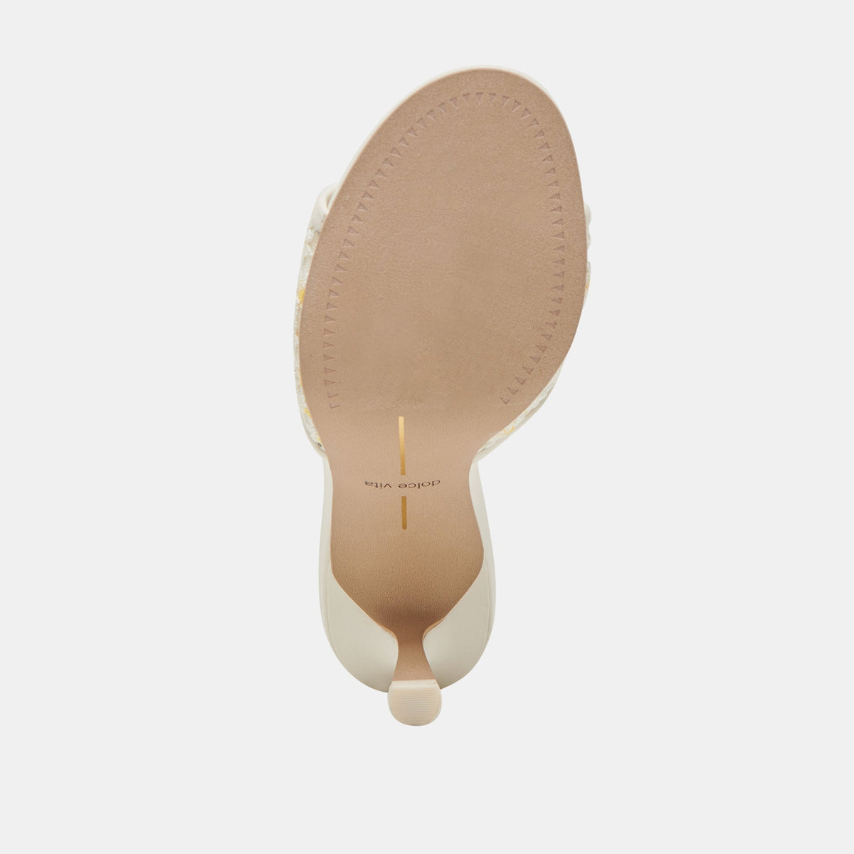 LAVENA FLORAL HEELS WHITE YELLOW FLORAL MESH | Dolce Vita