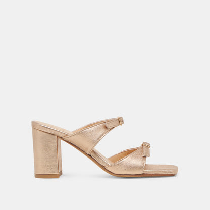 SHANE HEELS GOLD METALLIC LEATHER | Dolce Vita