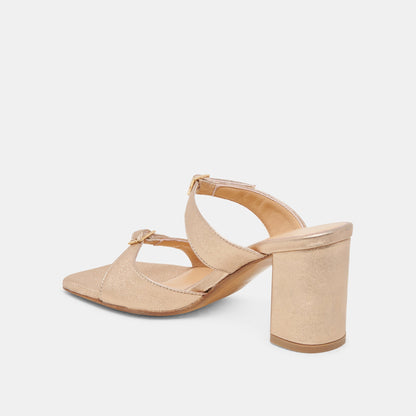 SHANE HEELS GOLD METALLIC LEATHER | Dolce Vita