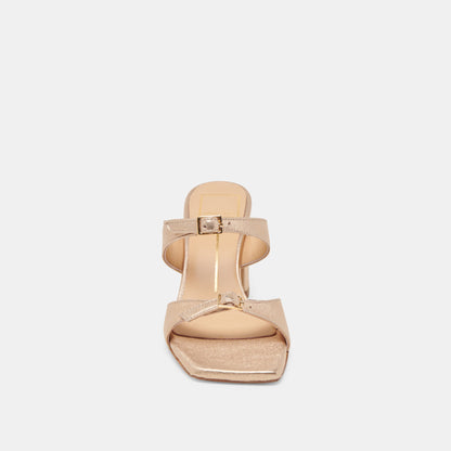 SHANE HEELS GOLD METALLIC LEATHER | Dolce Vita