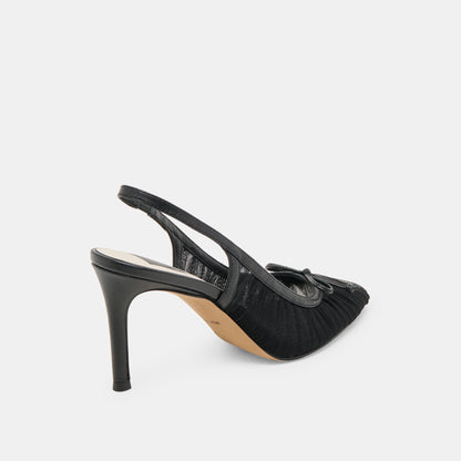 Yela Black Tulle Heels | Dolce Vita
