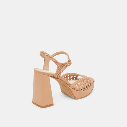 PEYTEN WIDE HEELS CAFE WOVEN STELLA | Dolce Vita