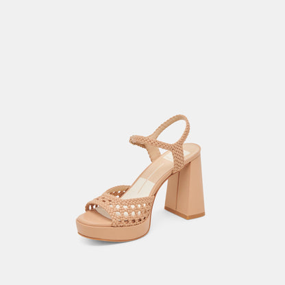 PEYTEN WIDE HEELS CAFE WOVEN STELLA | Dolce Vita