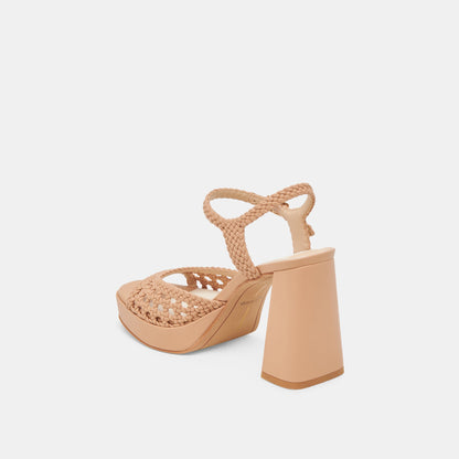 PEYTEN WIDE HEELS CAFE WOVEN STELLA | Dolce Vita